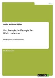 Cover von Psychologische Therapie bei Rückenschmerz