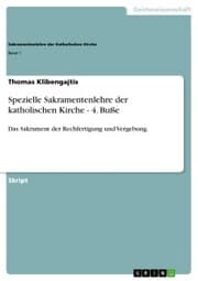Cover von Spezielle Sakramentenlehre der katholischen Kirche - 4. Buße