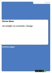 Cover von An insight on semantic change