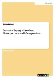 Cover von Maverick Buying - Ursachen, Konsequenzen und Lösungsansätze
