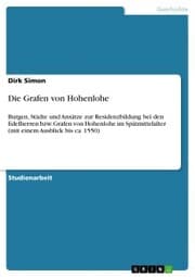 Cover von Die Grafen von Hohenlohe