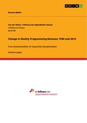 Cover von Change in Reality Programming Between 1990 and 2012
