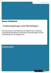 Cover von 'Verfassungsfragen sind Machtfragen'