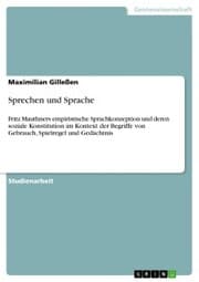 Cover von Sprechen und Sprache