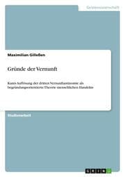 Cover von Gründe der Vernunft