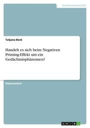 Cover von Untersuchung zur akustischen selektiven Aufmerksamkeit anhand eines Negativen Priming Paradigmas