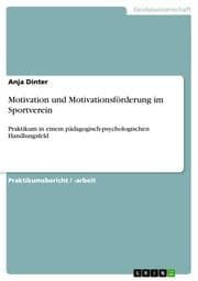 Cover von Motivation und Motivationsförderung im Sportverein