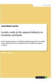 Cover von Loyalty cards in the apparel industry in Germany and Spain
