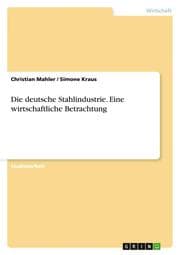 Cover von Die deutsche Stahlindustrie