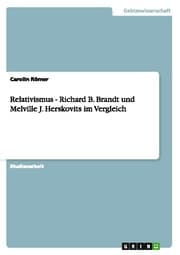 Cover von Relativismus - Richard B.Brandt und Melville J.Herskovits im Vergleich