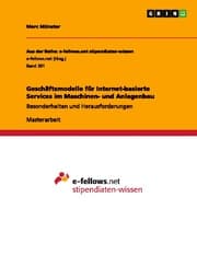 Cover von Geschäftsmodelle für Internet-basierte Services im Maschinen- und Anlagenbau