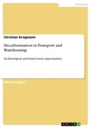 Cover von Decarbonisation in Transport and Warehousing