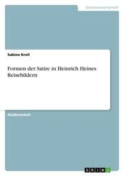 Cover von Formen der Satire in Heinrich Heines Reisebildern