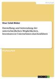 Cover von Darstellung und Anwendung der unterschiedlichen Möglichkeiten, Inventuren in Unternehmen durchzuführen