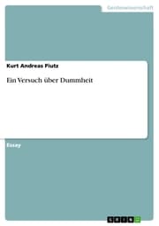 Cover von Ein Versuch über Dummheit