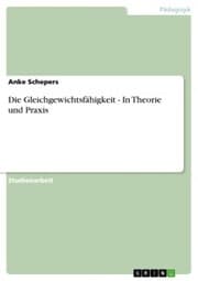 Cover von Die Gleichgewichtsfähigkeit - In Theorie und Praxis