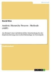 Cover von Analytic Hierarchy Process - Methode (AHP)