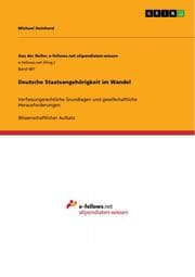 Cover von Deutsche Staatsangehörigkeit im Wandel