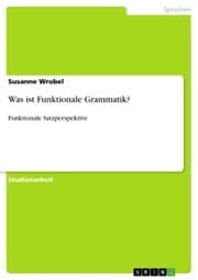 Cover von Was ist Funktionale Grammatik?