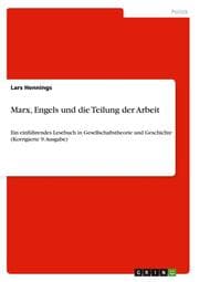 Cover von Marx, Engels und die Teilung der Arbeit