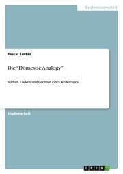 Cover von Die Domestic Analogy