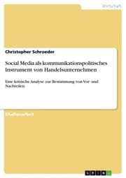Cover von Social Media als kommunikationspolitisches Instrument von Handelsunternehmen