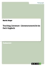 Cover von Teaching Literature - Literaturunterricht im Fach Englisch