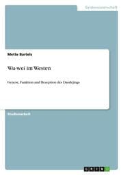Cover von Wu-wei im Westen