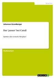 Cover von Der 'passer' bei Catull