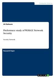 Cover von Preformace study of WiMAX Network Security