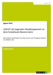 Cover von ANGST als tragendes Handlungsmotiv in dem Sozialraum Buenos Aires
