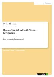 Cover von Human Capital - A South African Perspective