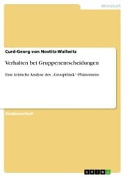 Cover von Verhalten bei Gruppenentscheidungen