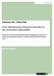 Cover von Zum Selbstkonzept Heranwachsender in der stationären Jugendhilfe