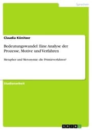 Cover von Bedeutungswandel: Eine Analyse der Prozesse, Motive und Verfahren