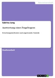 Cover von Auswertung eines Fragebogens