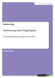 Cover von Auswertung eines Fragebogens