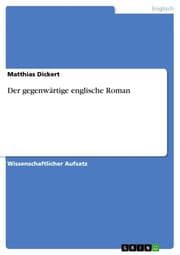 Cover von Der gegenwärtige englische Roman