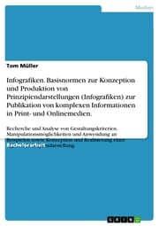 Cover von Infografiken. Basisnormen zur Konzeption und Produktion von Prinzipiendarstellungen (Infografiken) zur Publikation von komplexen Informationen in Print- und Onlinemedien.