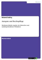 Cover von Autopsie und Rechtspflege