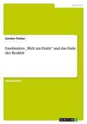 Cover von Fassbinders Welt am Draht und das Ende der Realität