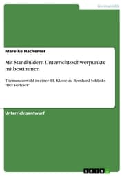 Cover von Mit Standbildern Unterrichtsschwerpunkte mitbestimmen