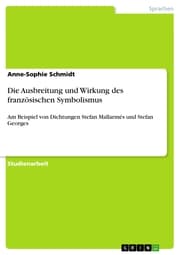 Cover von Die Ausbreitung und Wirkung des französischen Symbolismus