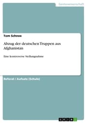 Cover von Abzug der deutschen Truppen aus Afghanistan