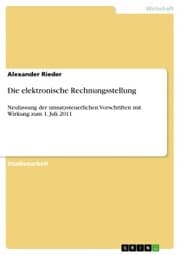 Cover von Die elektronische Rechnungsstellung