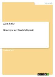 Cover von Konzepte der Nachhaltigkeit