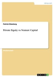 Cover von Private Equity vs.Venture Capital