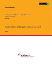 Cover von Implementation of a logistics balanced scorecard