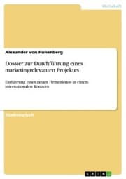 Cover von Dossier zur Durchführung eines marketingrelevanten Projektes