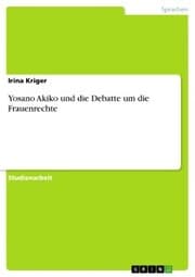 Cover von Yosano Akiko und die Debatte um die Frauenrechte